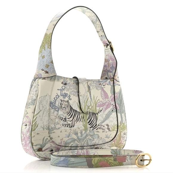 Auth GUCCI JACKIE 1961 Shangai Tiger Savanah Calfskin Hobo/Shoulder Bag - Picture 3 of 11